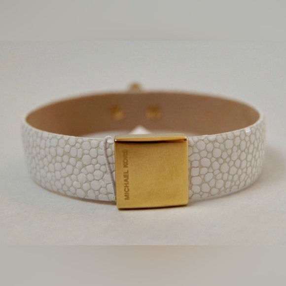 New Michael Kors Leather & Pavé Bracelet - Picture 6 of 8